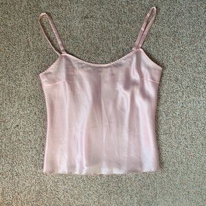 Pink Silk Tank Top